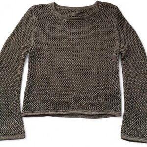 Anthropologie Metallic Knit Sweater
